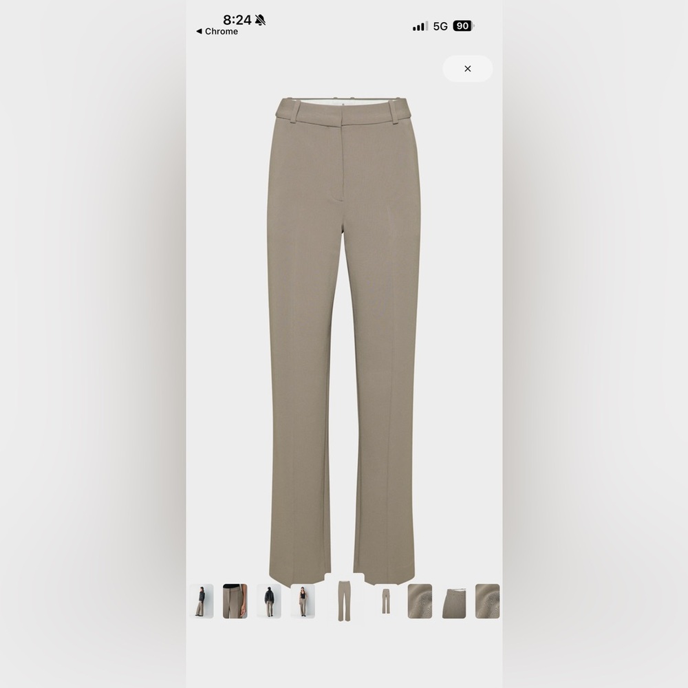 Babaton Agency Pant, mirror crepe - nomad taupe